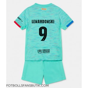 Barcelona Robert Lewandowski #9 Replika Tredje Tröja Barn 2023-24 Kortärmad (+ Korta byxor)